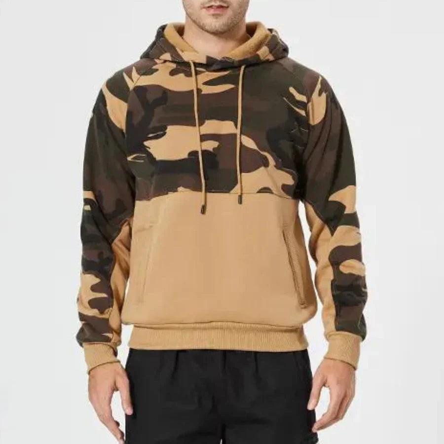 Costas - camouflage hoodie for men with side pockets