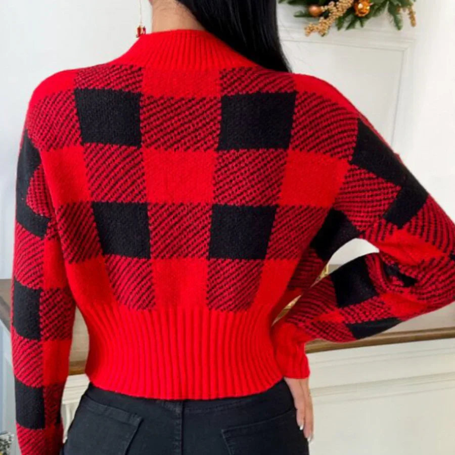 Sonya - classic checked women's jumper