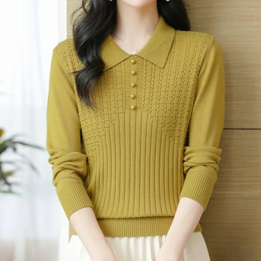 Elitsa - plain knitted jumper for women