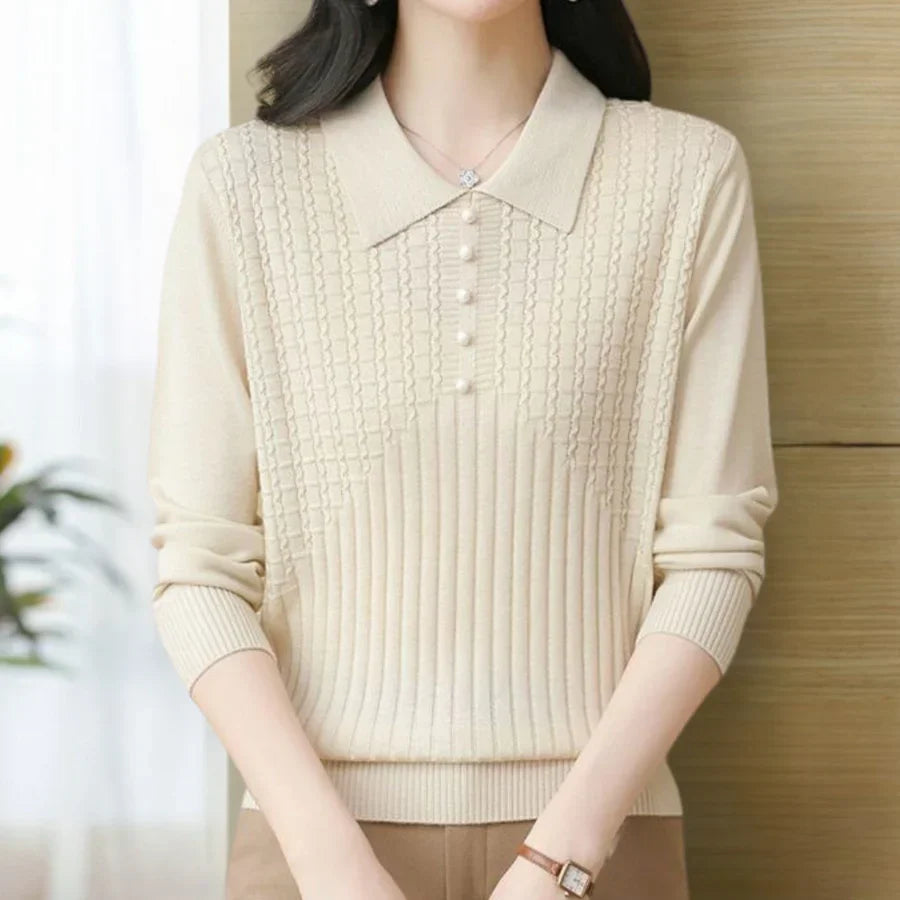 Elitsa - plain knitted jumper for women