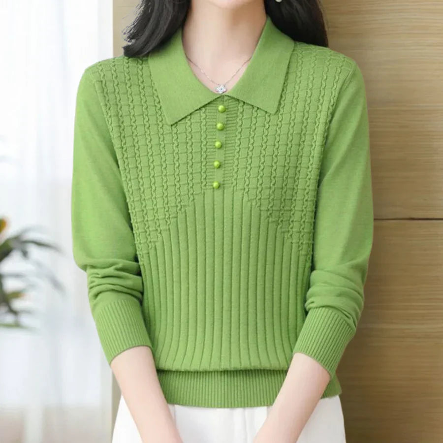 Elitsa - plain knitted jumper for women