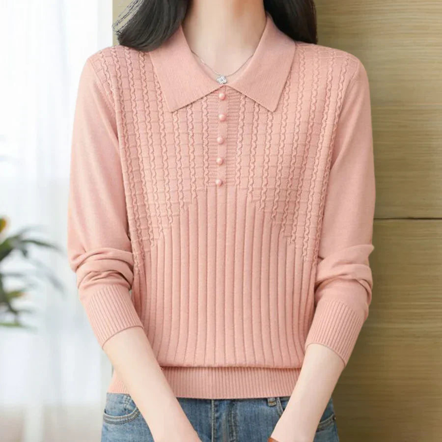 Elitsa - plain knitted jumper for women