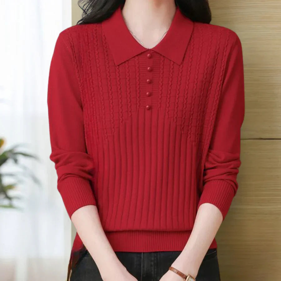 Elitsa - plain knitted jumper for women