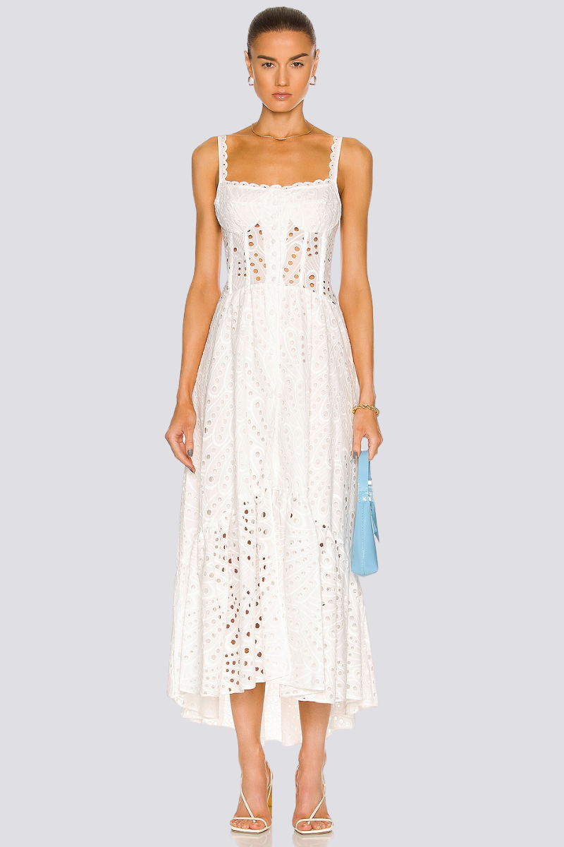 Cassandra Spaghetti Hollow Maxi Dress