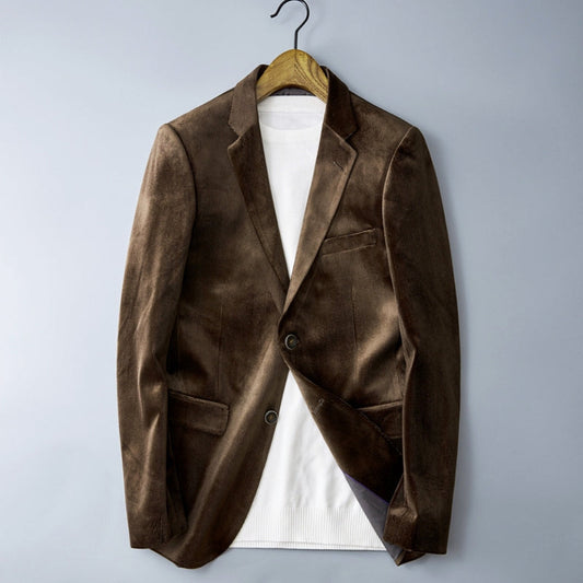 Charles Morrison Gold Velvet Blazer