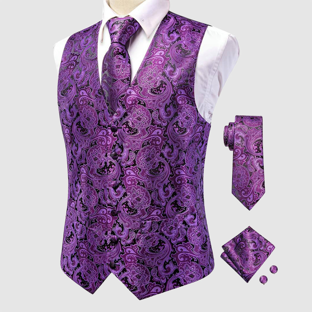 Charles Morrison Vintage Vest and Tie Set