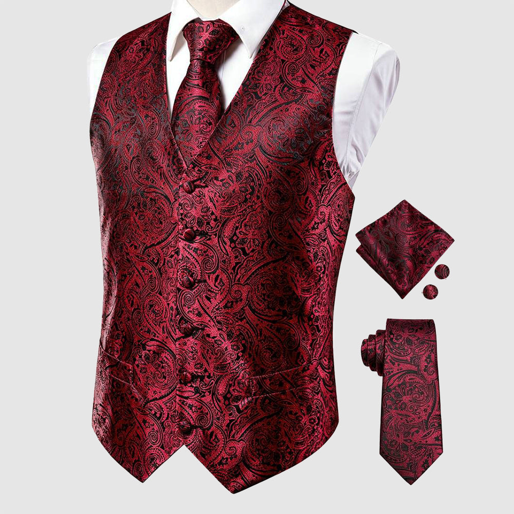 Charles Morrison Vintage Vest and Tie Set