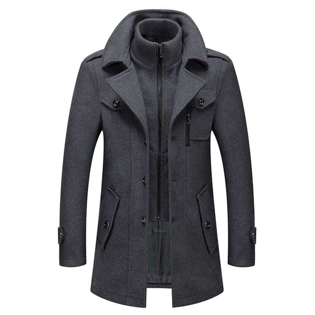 Stylish men's winter coat in two sections - Daan