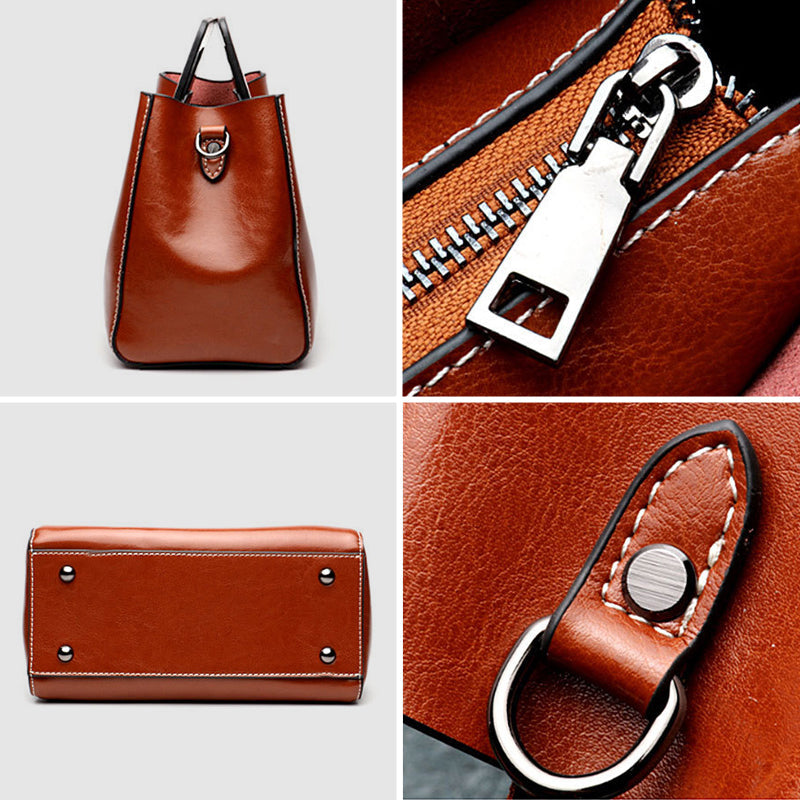 Daliene Polished Genuine Leather Bag