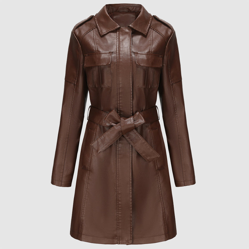 Emie Daly Long Leather Coat