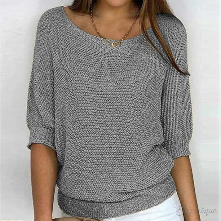 Erin sweater | stylish cross knitted sweater for women