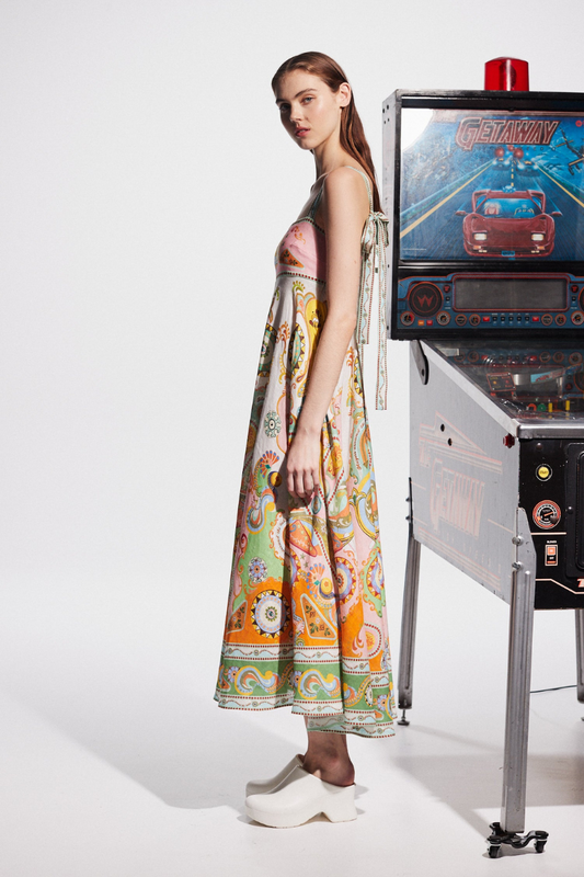 Estelle Spaghetti Paisley Maxi Dress