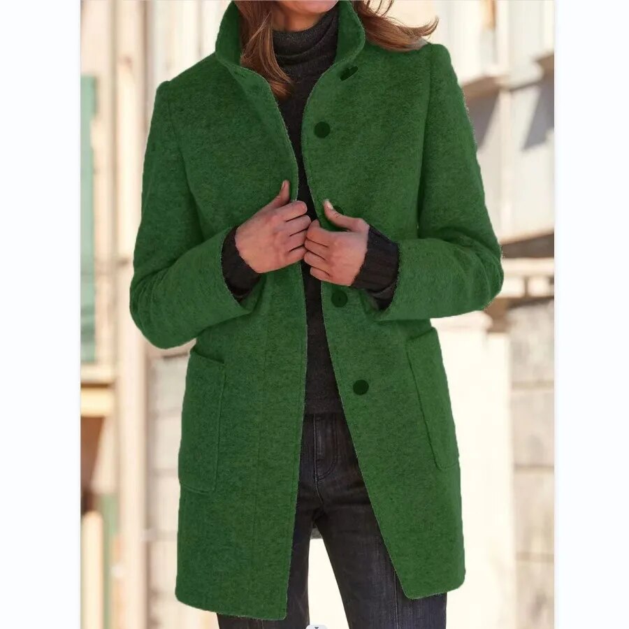 DORIA WOOL COAT WITH BUTTON CLOSURE FOR WOMEN