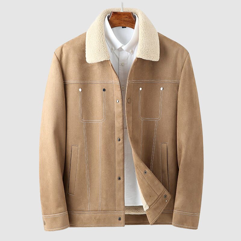 Frank Hardy Faux Suede Bomber Jacket