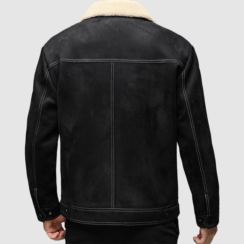 Frank Hardy Faux Suede Bomber Jacket