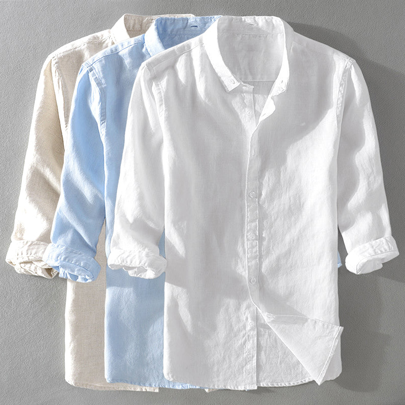 Frank Hardy Three-Quarter-Sleeved Linen Shirt