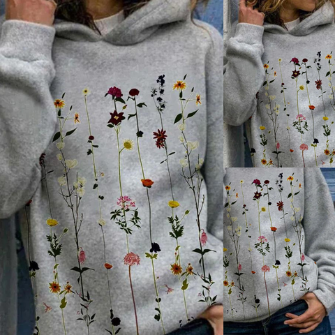 Elle&Vire - Hoodie with floral print