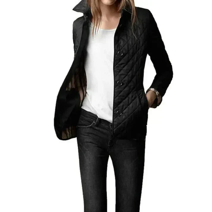 Elegant women's jacket in silk and cotton for autumn/winter