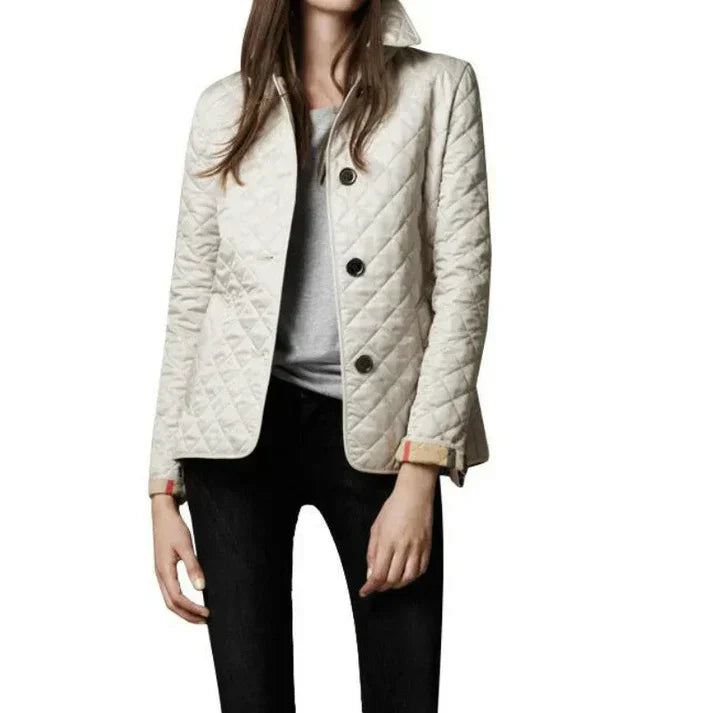 Elegant women's jacket in silk and cotton for autumn/winter