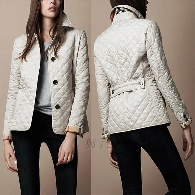 Elegant women's jacket in silk and cotton for autumn/winter