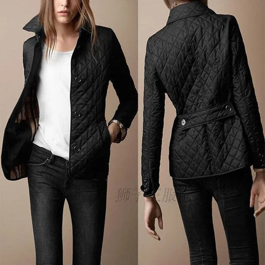 Elegant women's jacket in silk and cotton for autumn/winter