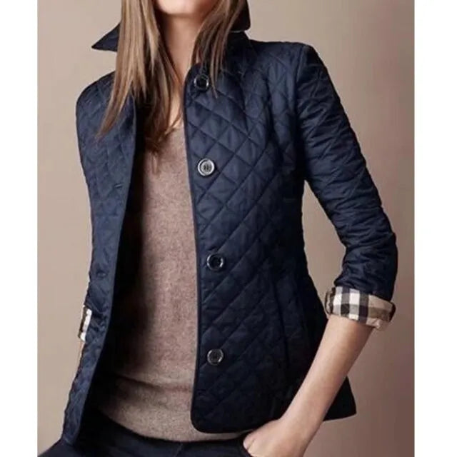 Elegant women's jacket in silk and cotton for autumn/winter