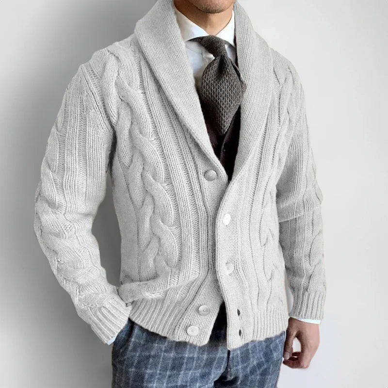 Jason Jacquard Knitted Cardigan