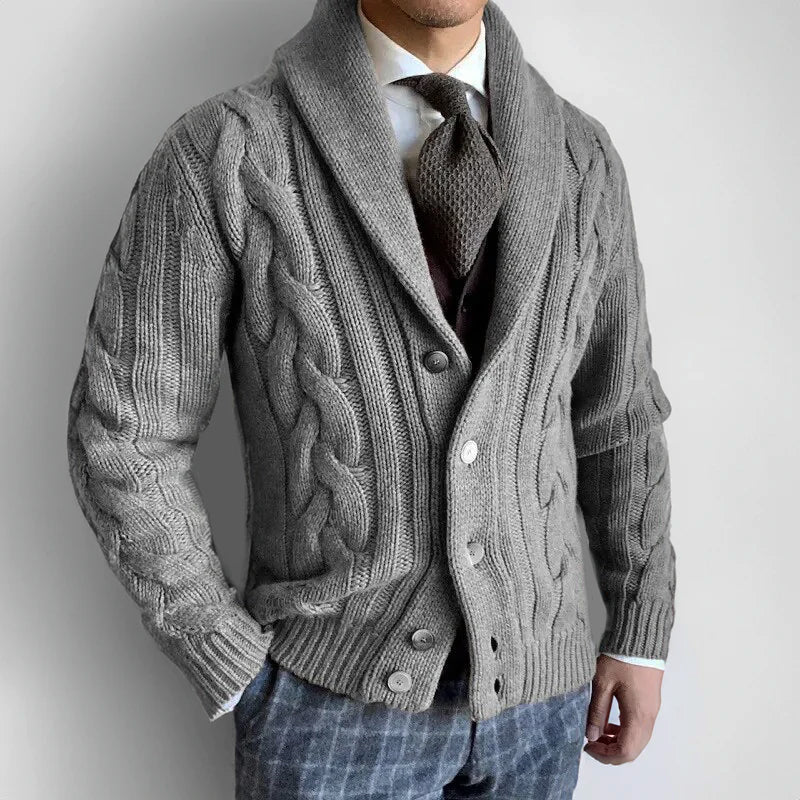 Jason Jacquard Knitted Cardigan