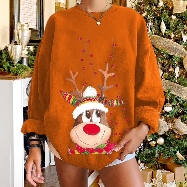 Cosy ladies' jumper with reindeer design