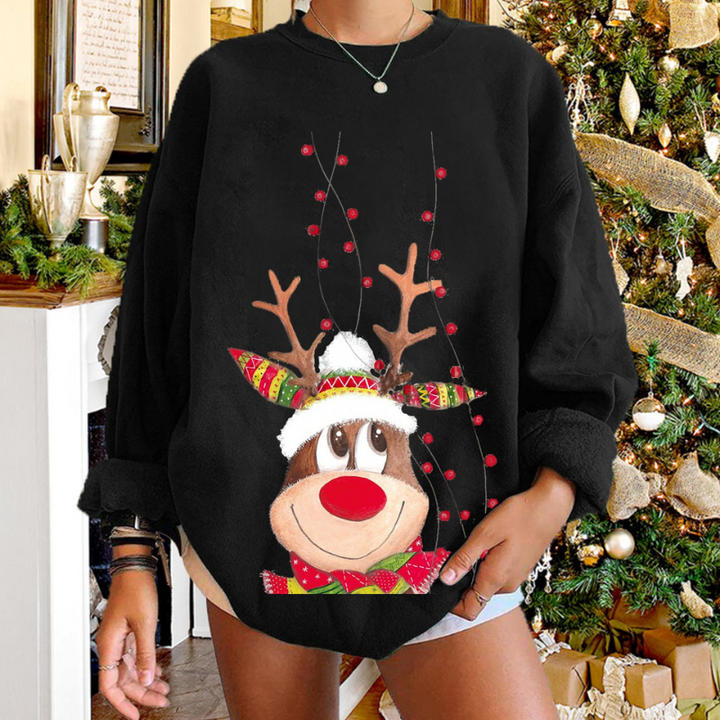 Cosy ladies' jumper with reindeer design