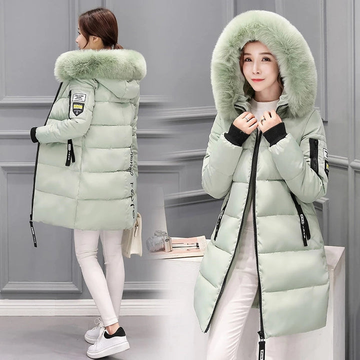 Clus | high-quality women's winter coat with detachable fur collar