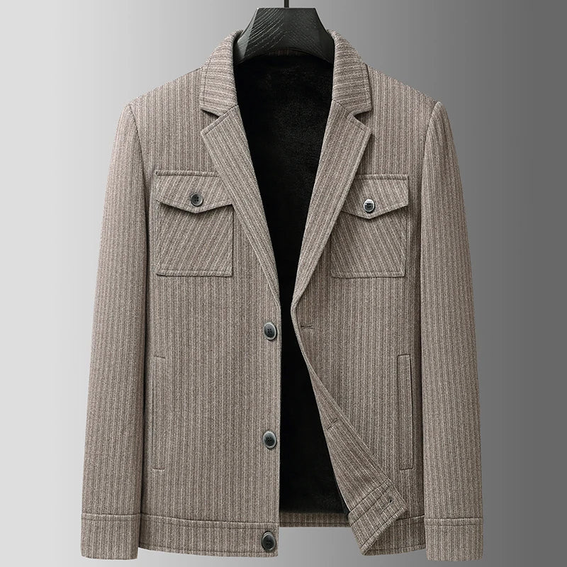 Louis Martin Business Striped Wool Jacket