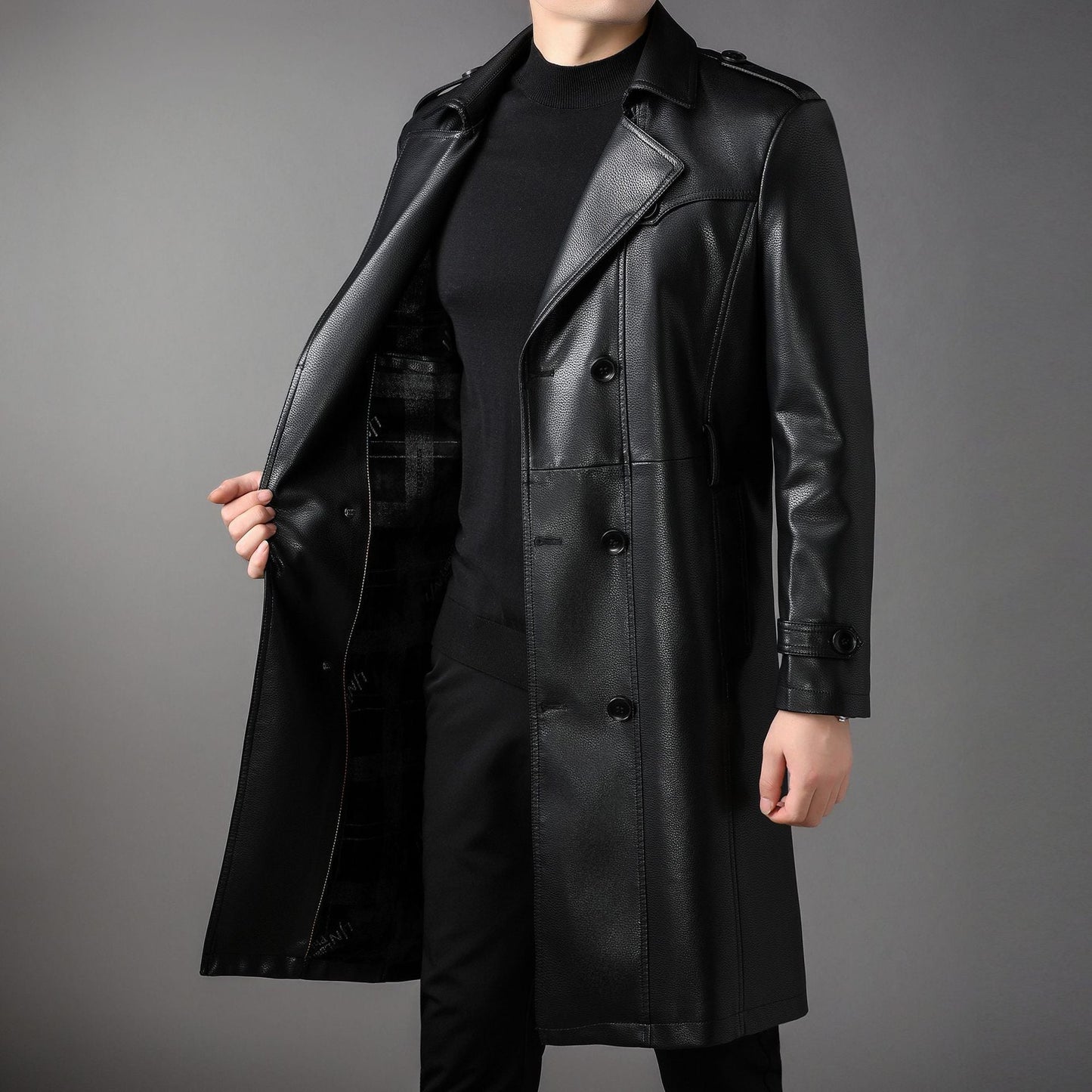 Marksman Long Leather Coat