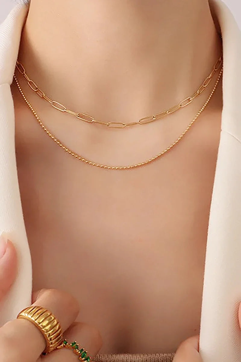 Dani Chain Necklace Set - Gold