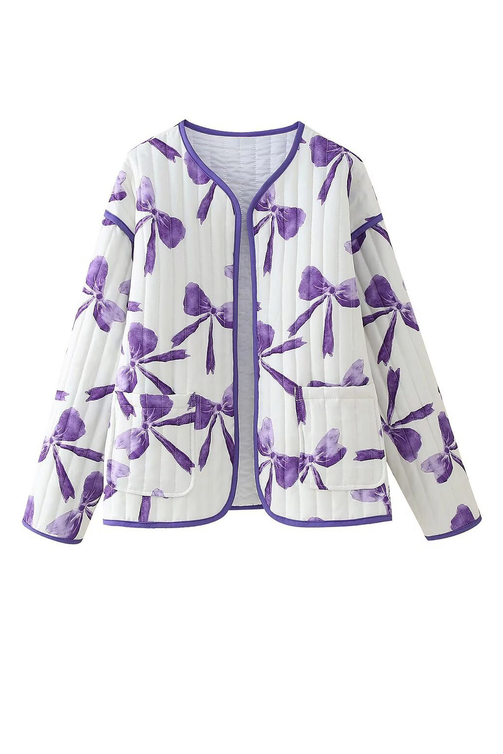 Quilted Jacket In Bow Print