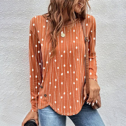 Irregular Polka Dot Blouse