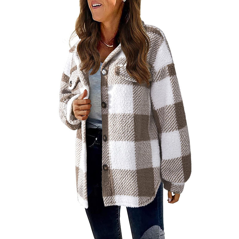 Casual Warm Plaid Coat