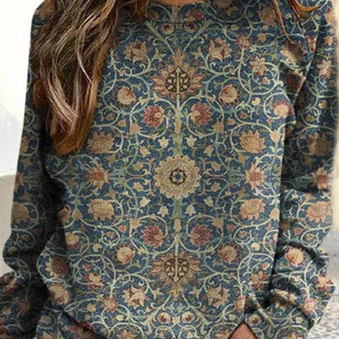 Eva janssen - elegant sweater with floral pattern