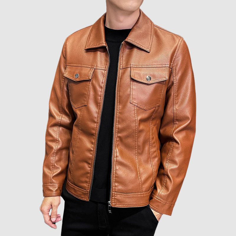 Retro Highway Biker Leather Jacket