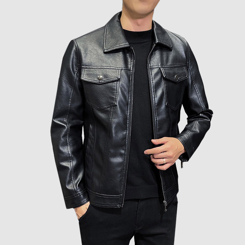 Retro Highway Biker Leather Jacket