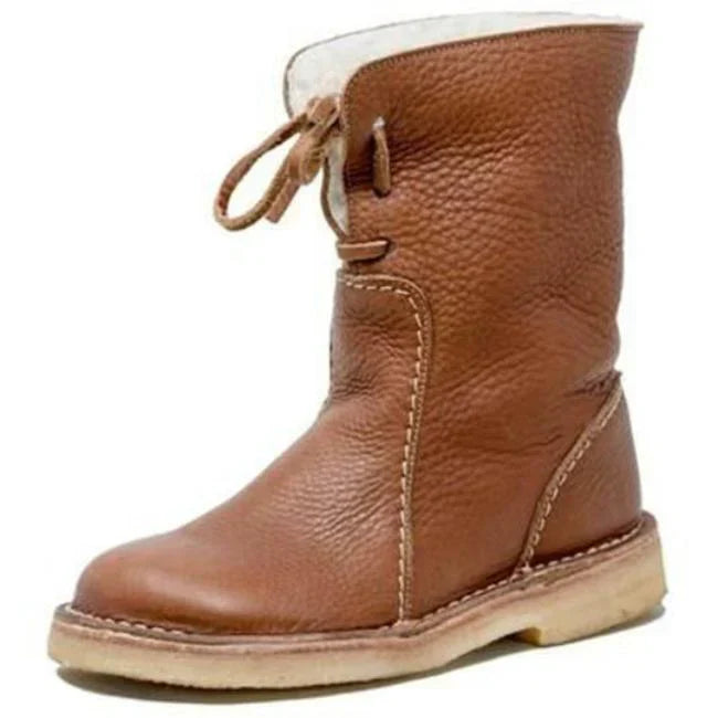 Helena - wool-lined leather boots for women