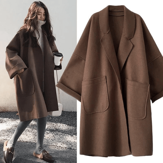 Live | Elegant oversized trench coat in wool