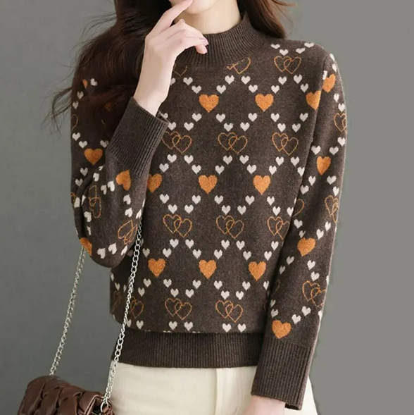 Heart Knitted Sweater