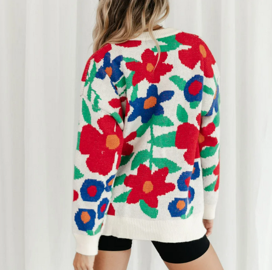 Devin Flower Sweater