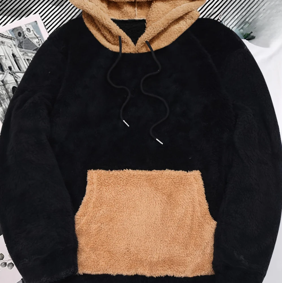 Balasz - two-tone down hoodie for men