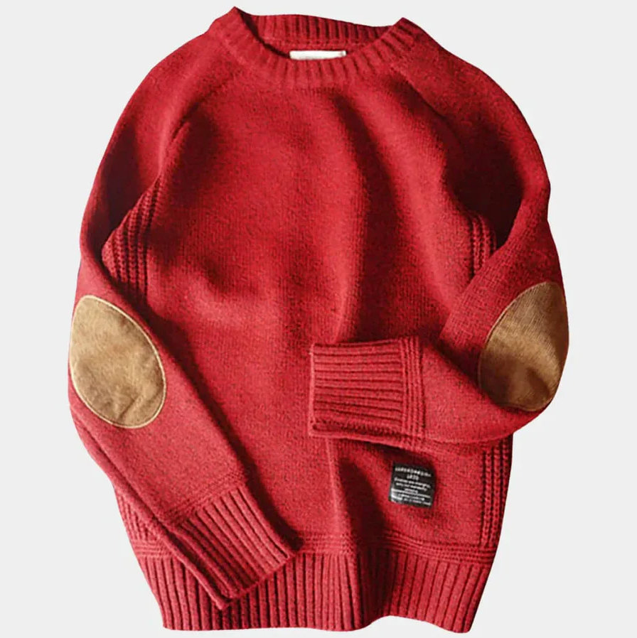 Warm men's jumper in classic colours