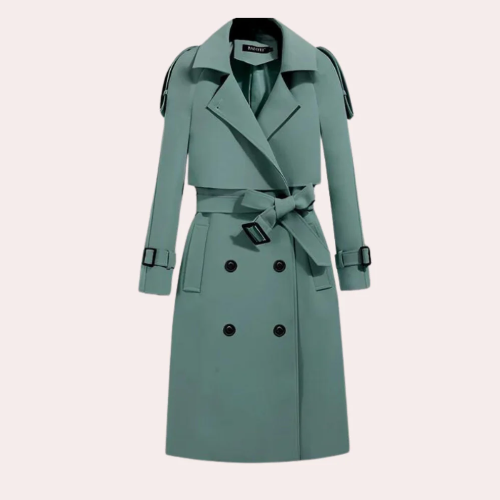 Ivana - elegant long trench coat for women