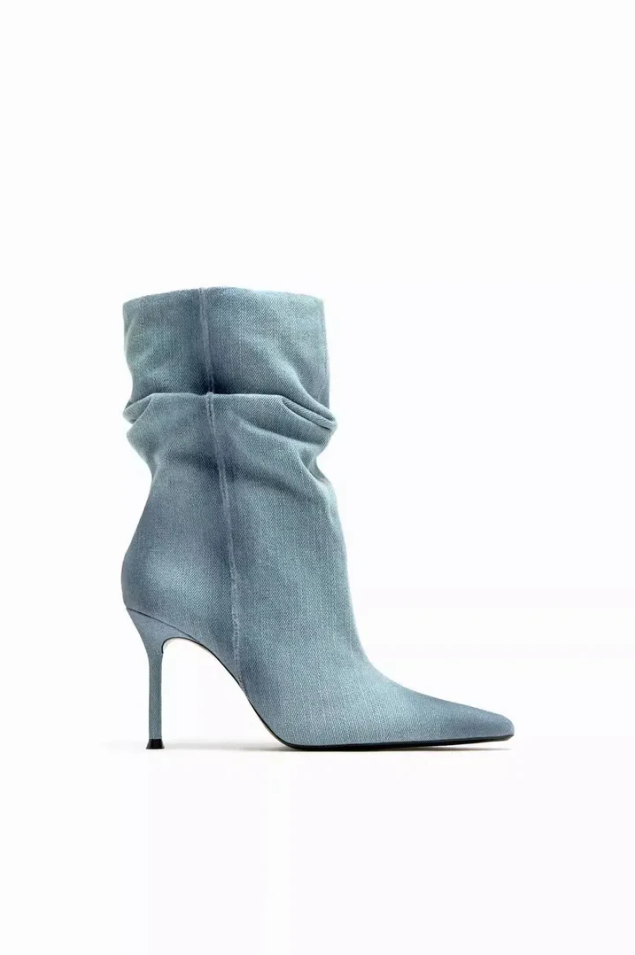 Norina | elyce denim boots with high heel for women