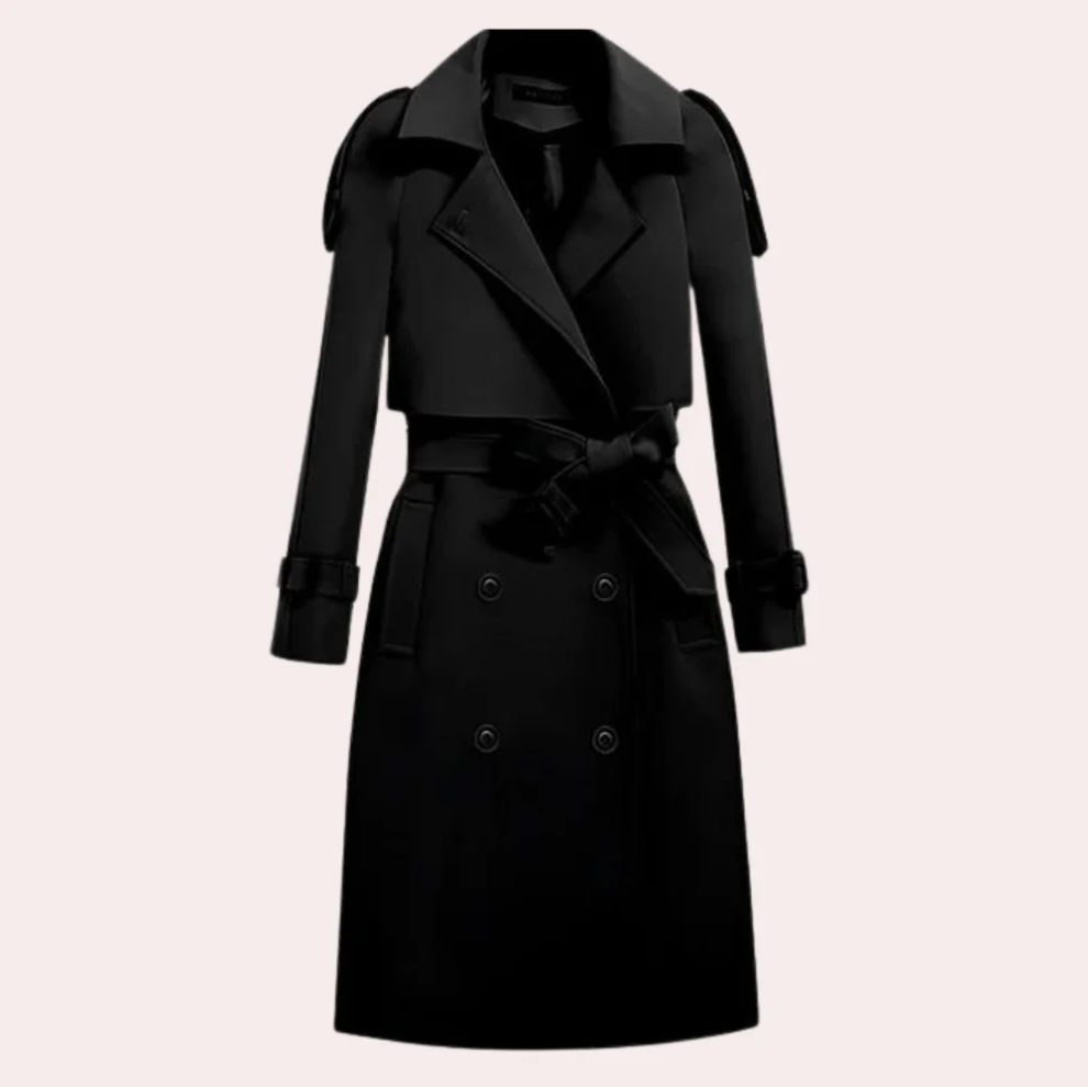 Ivana - elegant long trench coat for women