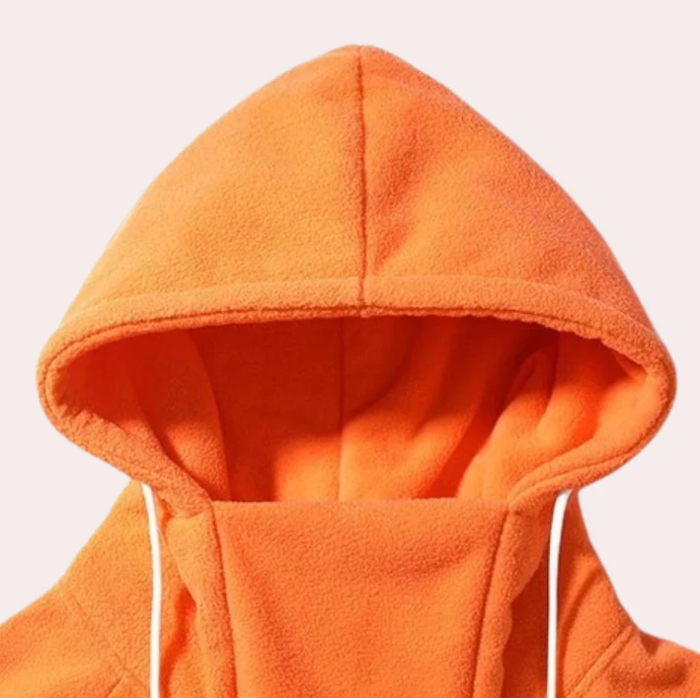 Warm large-sized hoodie for men